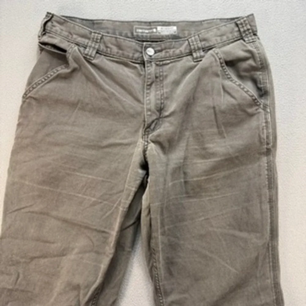 Carhartt Work Pant Mens 34x30 (FIT 34x27) Rugged Flex Relaxed Fit Canvas Utility
